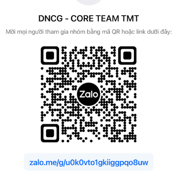 Mã QR quét vào nhóm Zalo DNCG - Core Team TMT